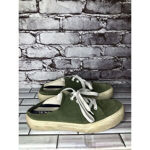 Sunnei Green Suede Leather Slip On Lace Up Comfort Shoes Women’s Sz 42EU/11M US